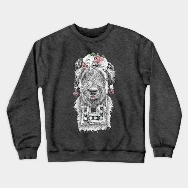 Suusi Kahlo II Crewneck Sweatshirt by ronnkools